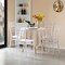 Fabulaxe Modern White Stackable Chiavari Dining Chair, White QI004661.WT - alternate 2